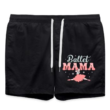Ballet Mama Ballerina Woman Dance - Badeshorts - Schwarz - Vorne - AI Model Male 185 light (185cm)