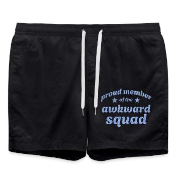 Proud member of the awkward squad - Swim Trunks - black - Front - AI Model Male 185 light (185cm)