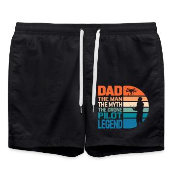 Dad The Man The Drone Pilot Legend RC Flight Quadc - Swim Trunks - black - Front - AI Model Male 185 light (185cm)