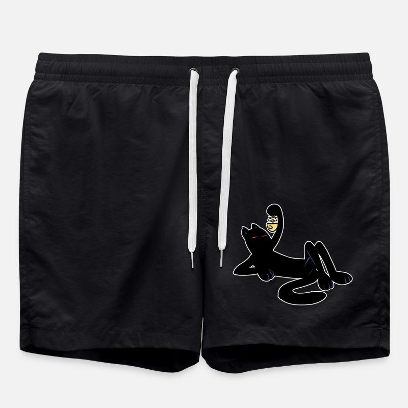 Ein Katzenpascha - Badeshorts - Schwarz