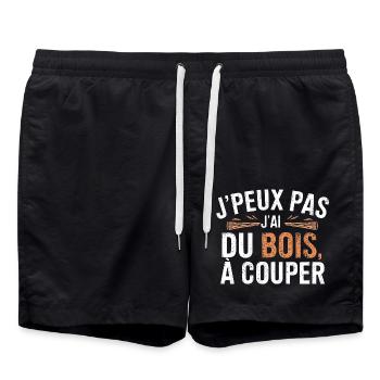 J Peux PasJ ai Du Bois à couper - Short de bain - noir - Devant - AI Model Male 185 light (185cm)