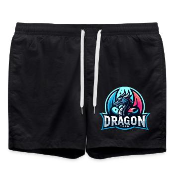 Das Drachen-Team - Badeshorts - Schwarz - Vorne - AI Model Male 185 light (185cm)