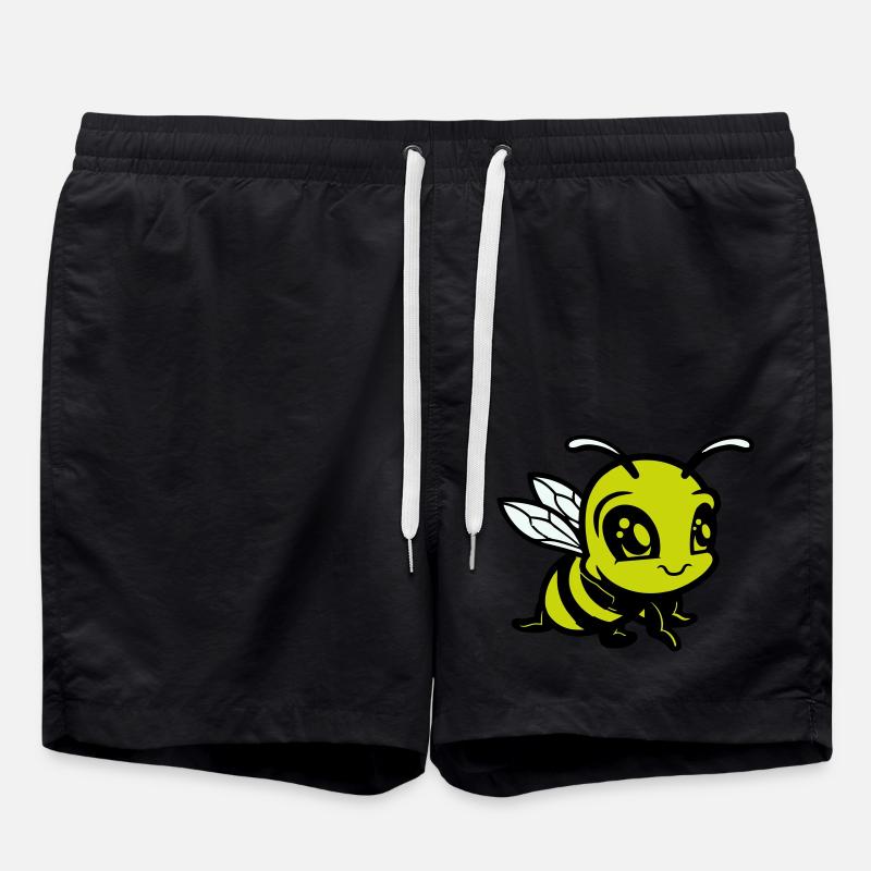 biene hummel comic - Badeshorts - Schwarz