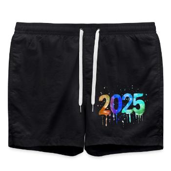 2025 année Coloré - Short de bain - noir - Devant - AI Model Male 185 light (185cm)