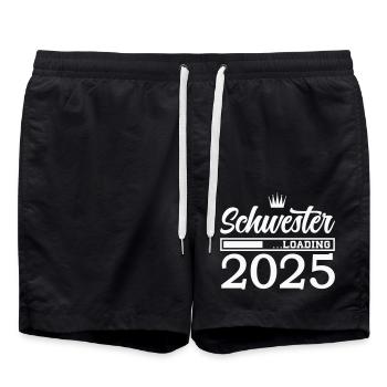 Schwester 2025 Loading - Badeshorts - Schwarz - Vorne - AI Model Male 185 light (185cm)