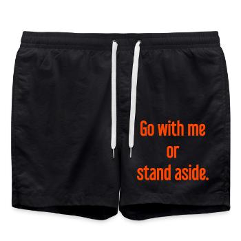 Walk with or aside - Swim Trunks - black - Front - AI Model Male 185 light (185cm)