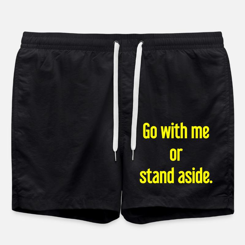 Geh mit oder beiseite - Badeshorts - Schwarz