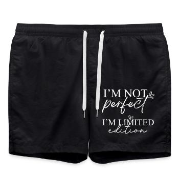 I'm Not Perfect I'm Limited Edition - Swim Trunks - black - Front - AI Model Male 185 light (185cm)