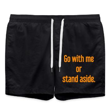 Walk with or aside - Swim Trunks - black - Front - AI Model Male 185 light (185cm)