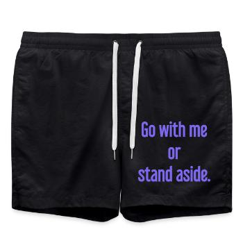 Walk with or aside - Swim Trunks - black - Front - AI Model Male 185 light (185cm)