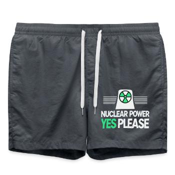 Kernenergie Ja Bitte - Pro Saubere Energie - Badeshorts - Anthrazit - Vorne - AI Model Male 185 light (185cm)