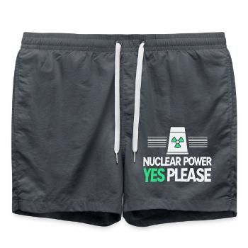 Kernenergie Ja Bitte - Pro Saubere Energie - Badeshorts - Anthrazit - Vorne - AI Model Male 185 light (185cm)