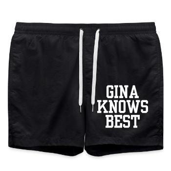 GINA KNOWS BEST - Short de bain - noir - Devant - AI Model Male 185 light (185cm)