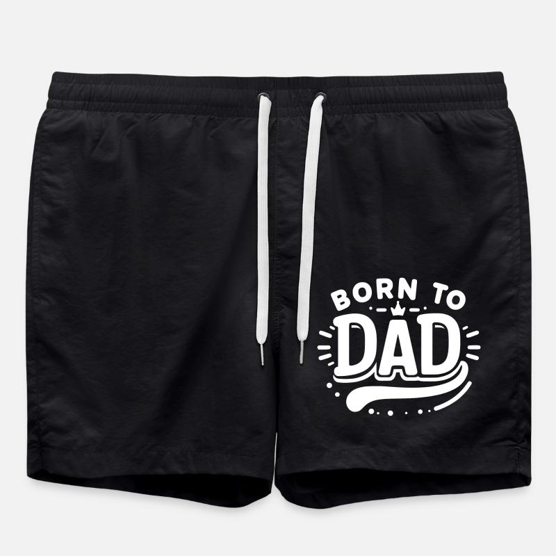 Born to Dad - Swim Trunks - black