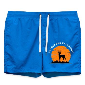 I can't I hunted - Swim Trunks - cobalt blue - Front