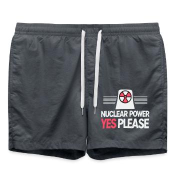 Nuclear Power Yes Please - Pro Clean Energy - Swim Trunks - anthracite - Front - AI Model Male 185 light (185cm)