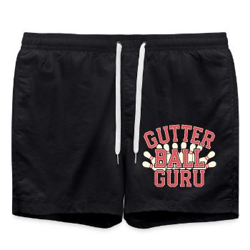 Gutter Ball Guru 14 - Badeshorts - Schwarz - Vorne - AI Model Male 185 light (185cm)