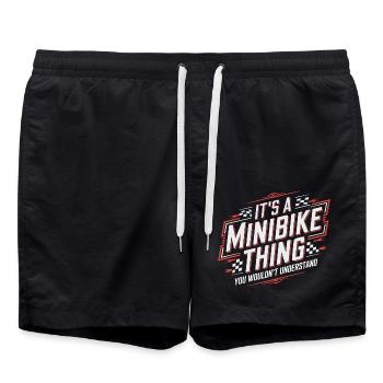 Only for real minibike fans - Swim Trunks - black - Front - AI Model Male 185 light (185cm)