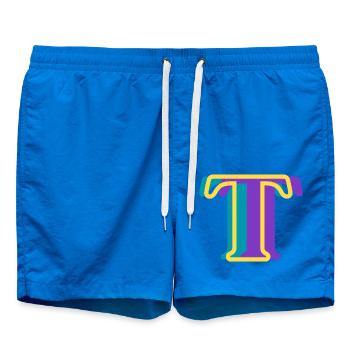 Lettre t multicolore - Short de bain - cobalt blue - Devant