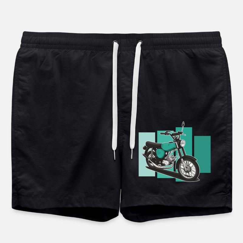 S51 (turquoise) // Illustration - Swim Trunks - black