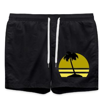 Île Palm - Short de bain - noir - Devant - AI Model Male 185 light (185cm)