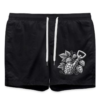 Hopfen - Badeshorts - Schwarz - Vorne - AI Model Male 185 light (185cm)
