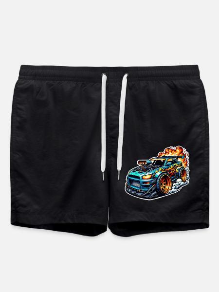 Sportwagen Tuning Auto - Badeshorts - Schwarz