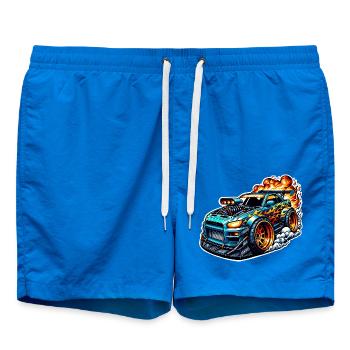 Sports Car Tuning Car - Swim Trunks - cobalt blue - Front