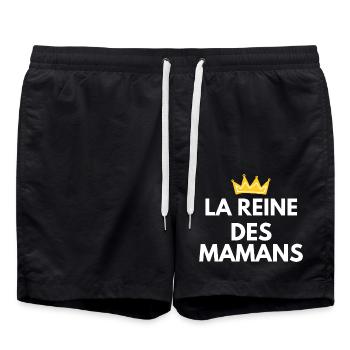 La reine des mamans - idée cadeau maman - Short de bain - noir - Devant - AI Model Male 185 light (185cm)