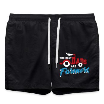 The Best Dads Are Farmers - Swim Trunks - black - Front - AI Model Male 185 light (185cm)