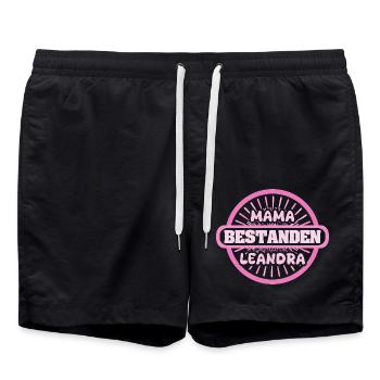 Leandra als Vorname - Badeshorts - Schwarz - Vorne - AI Model Male 185 light (185cm)