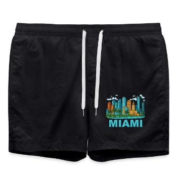 Ville de Miami - Short de bain - noir - Devant - AI Model Male 185 light (185cm)