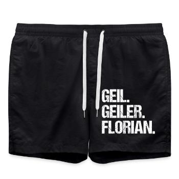 Florian - Swim Trunks - black - Front - AI Model Male 185 light (185cm)
