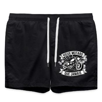 vieux motard que jamais - Short de bain - noir - Devant - AI Model Male 185 light (185cm)