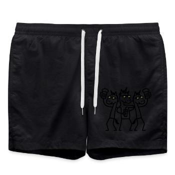 Unicorn Beer Crew - Short de bain - noir - Devant - AI Model Male 185 light (185cm)