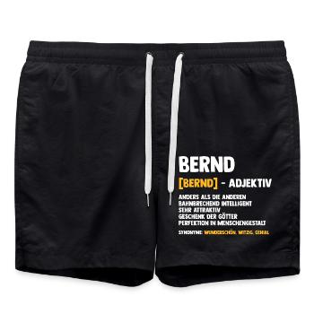 Bernd - Short de bain - noir - Devant - AI Model Male 185 light (185cm)