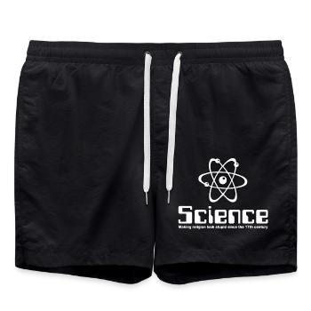 Science Making Religion Look Stupid - Swim Trunks - black - Front - AI Model Male 185 light (185cm)