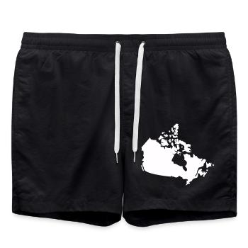 Pays du Canada - Short de bain - noir - Devant - AI Model Male 185 light (185cm)