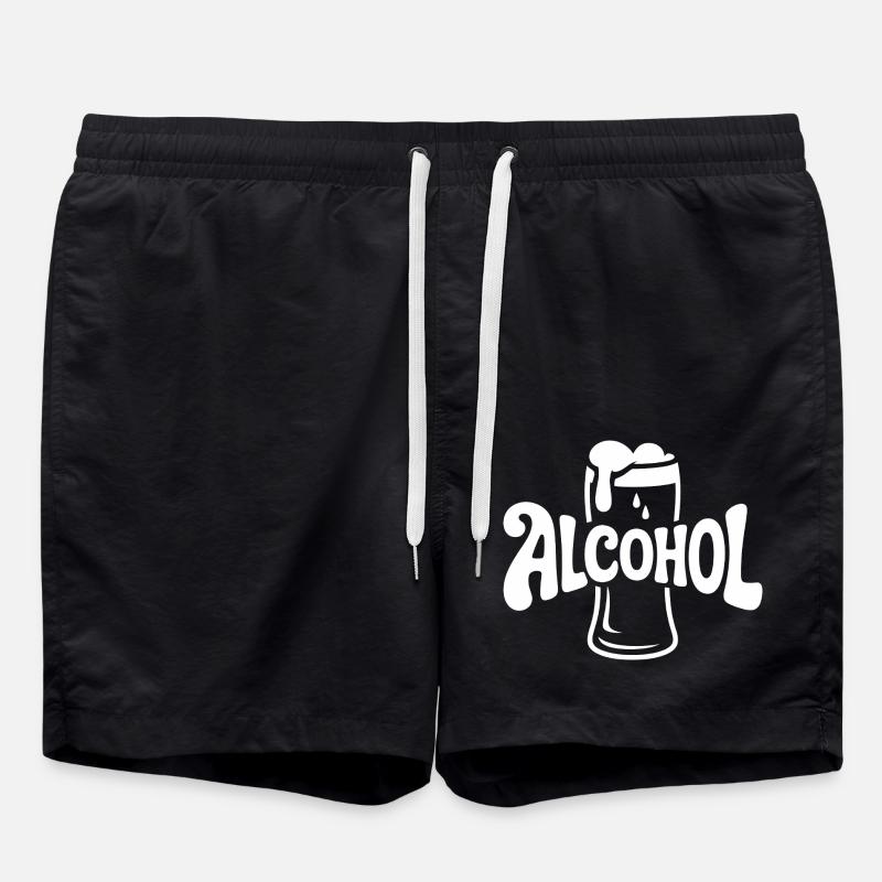 Alcool - Cool Drinking Logo - Short de bain - noir