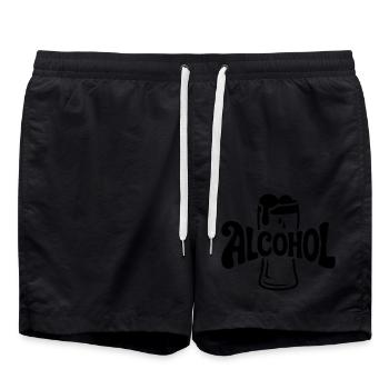 Alcool - Cool Drinking Logo - Short de bain - noir - Devant - AI Model Male 185 light (185cm)