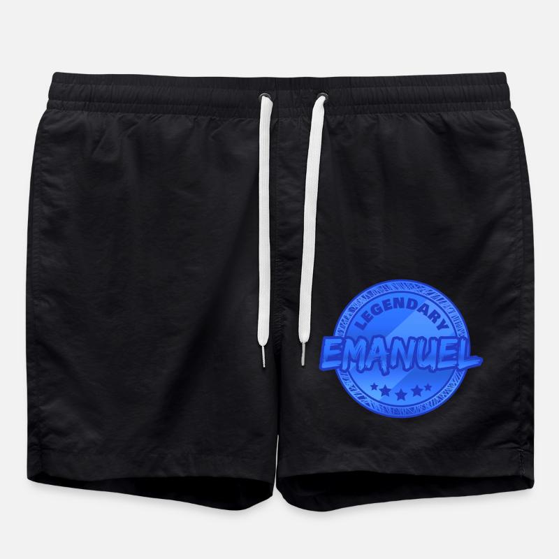 First name Emanuel - Swim Trunks - black