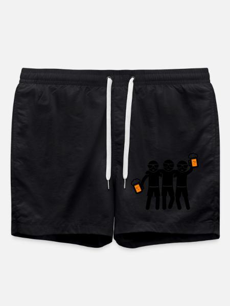 Party Team Beer Group - Swim Trunks - black