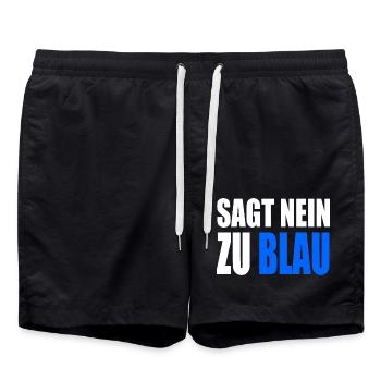 Dites non au bleu - Short de bain - noir - Devant - AI Model Male 185 light (185cm)