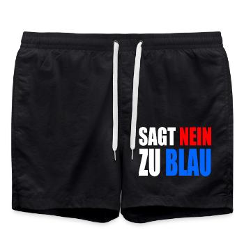 Dites non au bleu - Short de bain - noir - Devant - AI Model Male 185 light (185cm)