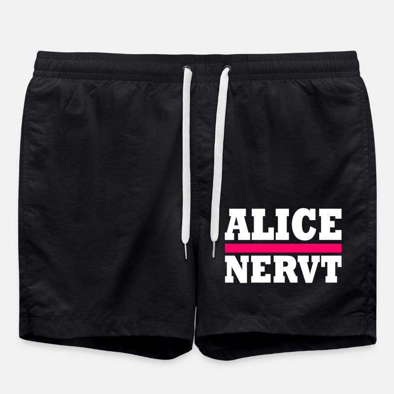 Alice is annoying - Swim Trunks - black
