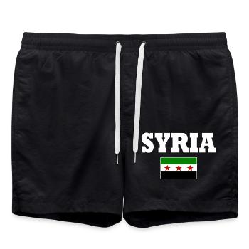 Drapeau de la Syrie - Short de bain - noir - Devant - AI Model Male 185 light (185cm)