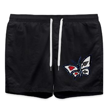 Papillon du Pays des Merveilles Cosmique - Short de bain - noir - Devant - AI Model Male 185 light (185cm)