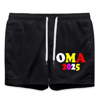 Oma 2025 - Badeshorts - Schwarz - Vorne - AI Model Male 185 light (185cm)