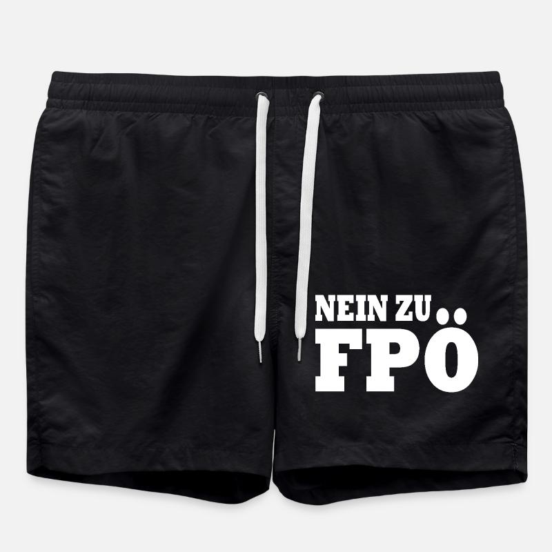 No to fpö - Swim Trunks - black