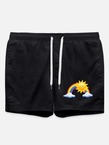 rainbow - Swim Trunks - black